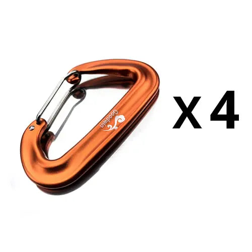 4 PCS Goodwin Hammock Carabiner 12KN Multi-Functional Durable Outdoor Gear for Camping Traveling
