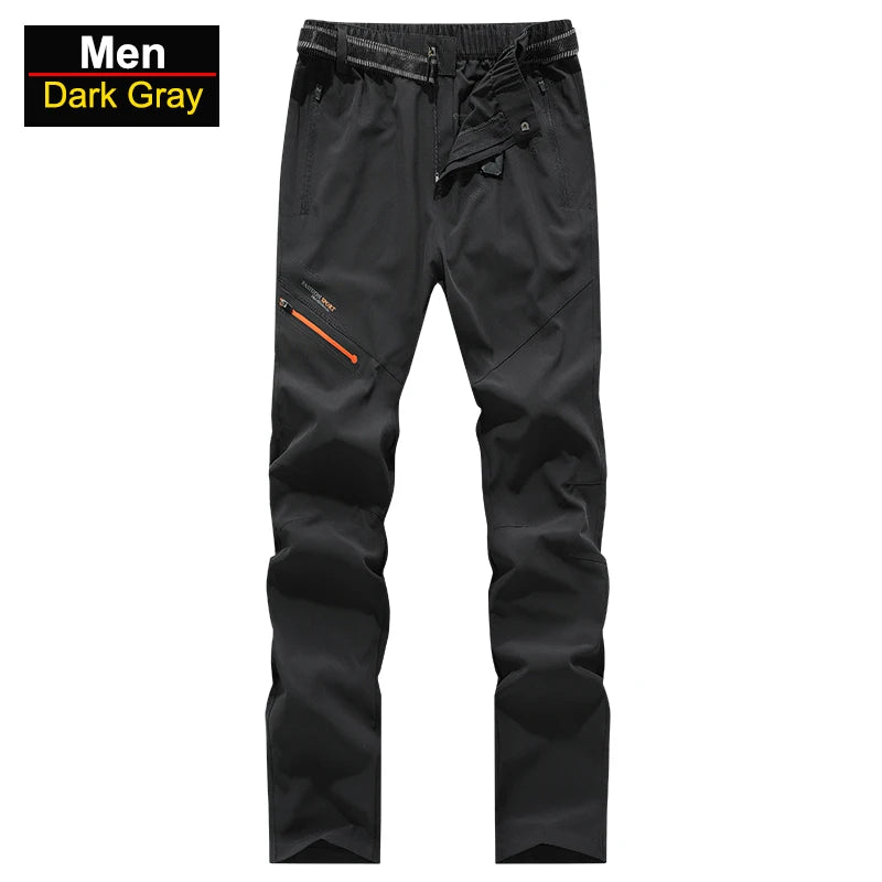 CHRLCK Men Women Waterproof Camping Hiking Pants Summer Quick Dry Trekking Climbing Fishing Sport Outdoor Trousers Women Breathable