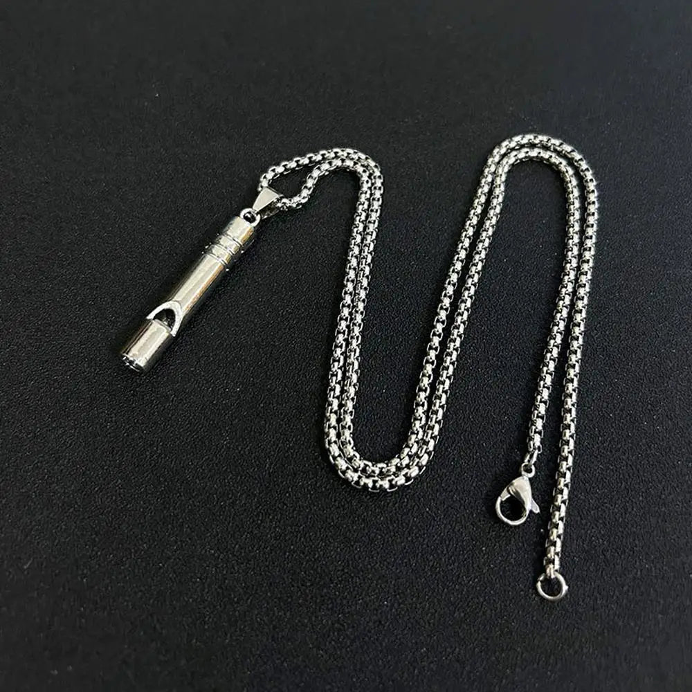 Outdoor Emergency Whistle Survival Safety MINI Whistle EDC Whistle Necklace Hiking Camping Trip Explore Survival Tool