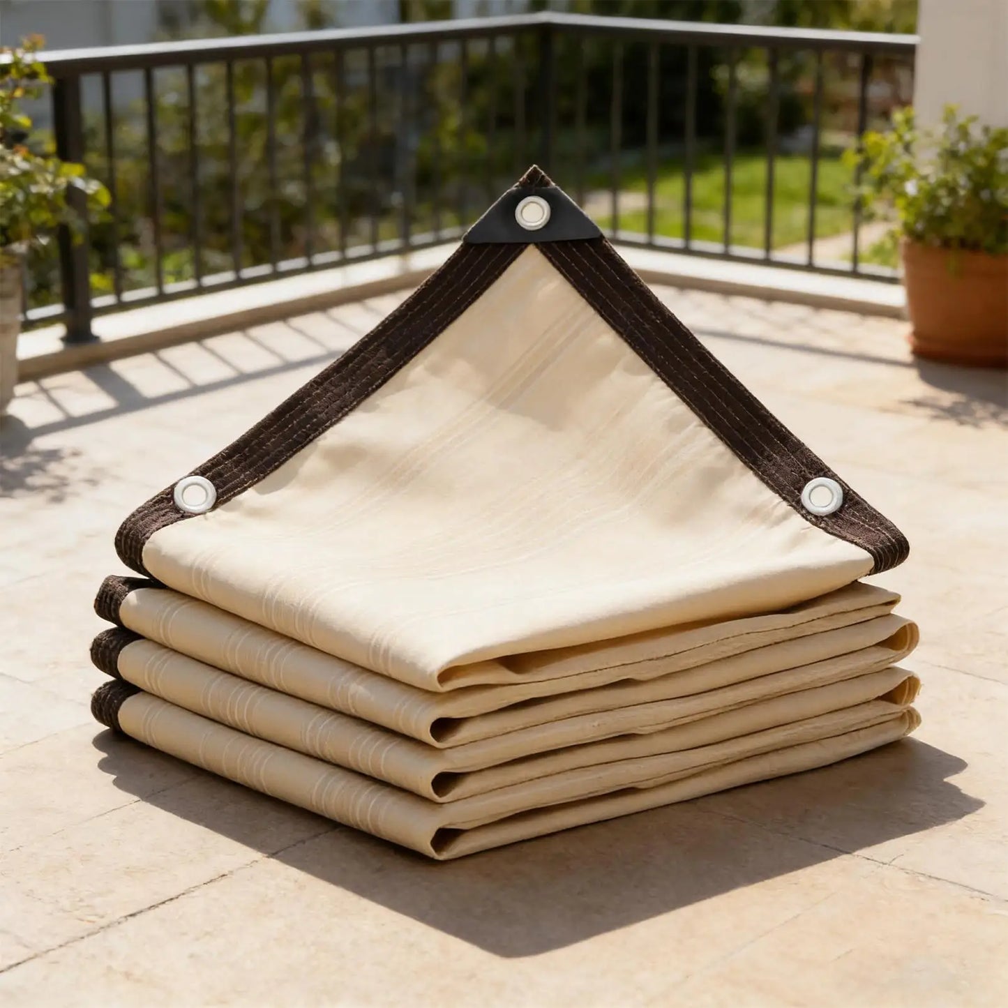 Sail Shade Canopy UV Protection Wind Resistant Waterproof Triangle Sun Shade for Garden Deck Balcony Pool Backyard Patio Camping