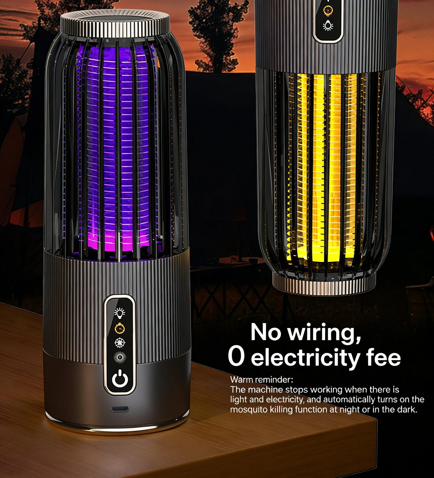 Outdoor Solar Energy Mosquito Killer Camping lamp Upgrade Household Mosquito Repellent USB Rechargeable Portable Insect Killer