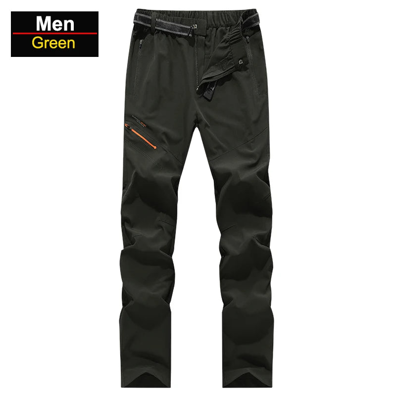 CHRLCK Men Women Waterproof Camping Hiking Pants Summer Quick Dry Trekking Climbing Fishing Sport Outdoor Trousers Women Breathable