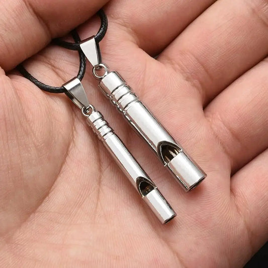 Outdoor Emergency Whistle Survival Safety MINI Whistle EDC Whistle Necklace Hiking Camping Trip Explore Survival Tool