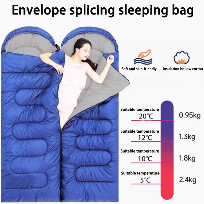 Outdoor camping Camping Warm and dirty adult portable sleeping bag