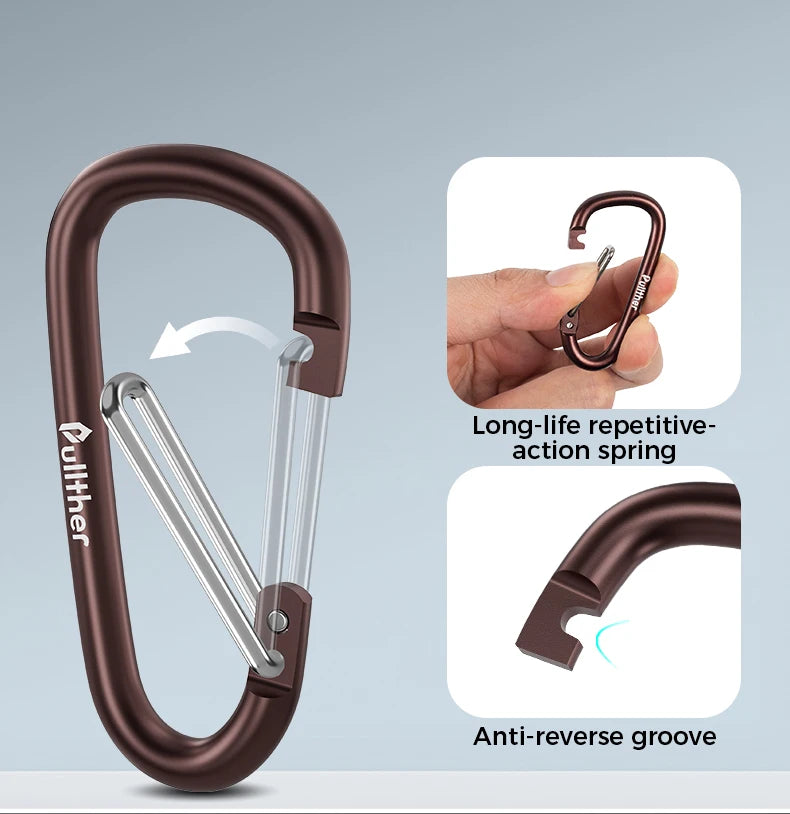 carabiner keychain camping equipments gear accessories tactical accessory edc tool outdoor survival equipment fishing gadgets