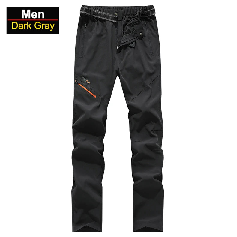CHRLCK Men Women Waterproof Camping Hiking Pants Summer Quick Dry Trekking Climbing Fishing Sport Outdoor Trousers Women Breathable