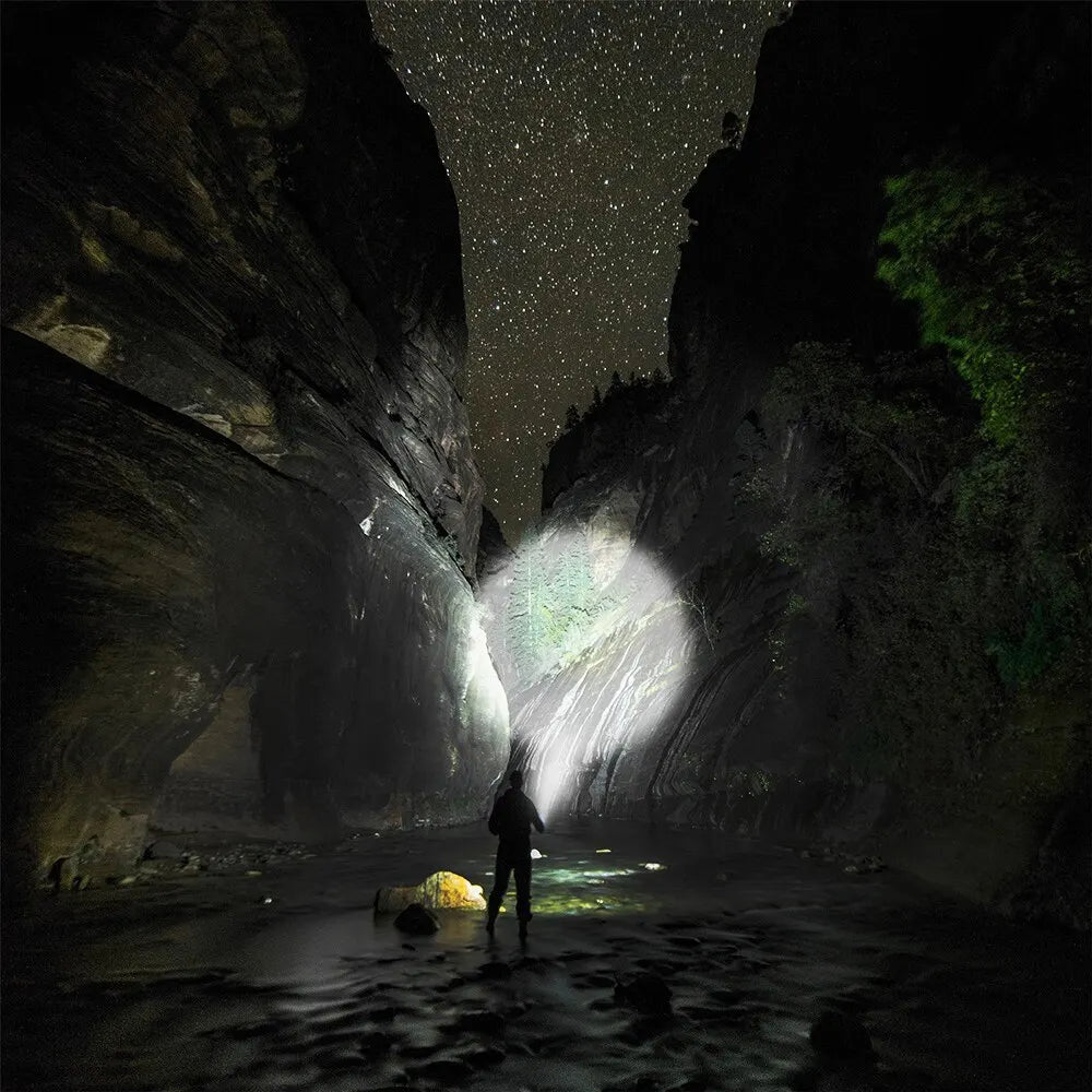 High Power LED Flashlights Camping Torch With 4 Lamp Beads And COB Side Light Rechargeable Portable Hand Lantern 4 Lighting Mode