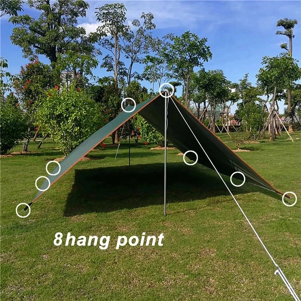 Ultra light canvas garden canopy, sunshade, camping hammock, courtyard sunshade, used for outdoor activities