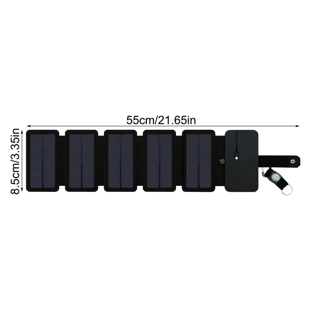 Solar Charger Portable Waterproof Cellphone Charging Device Folding USB Device Charger for Home Outdoor Car RV Hiking Explorer