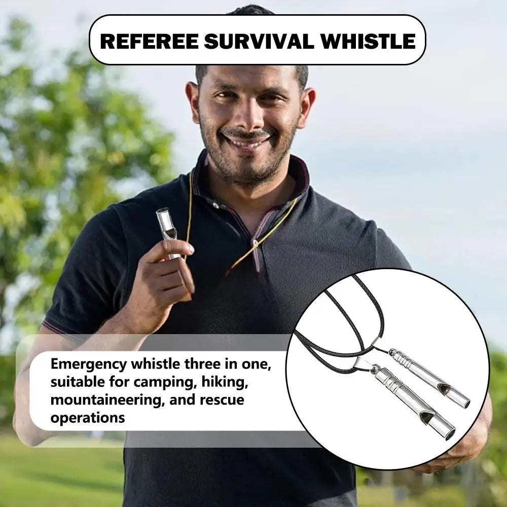 Outdoor Emergency Whistle Survival Safety MINI Whistle EDC Whistle Necklace Hiking Camping Trip Explore Survival Tool