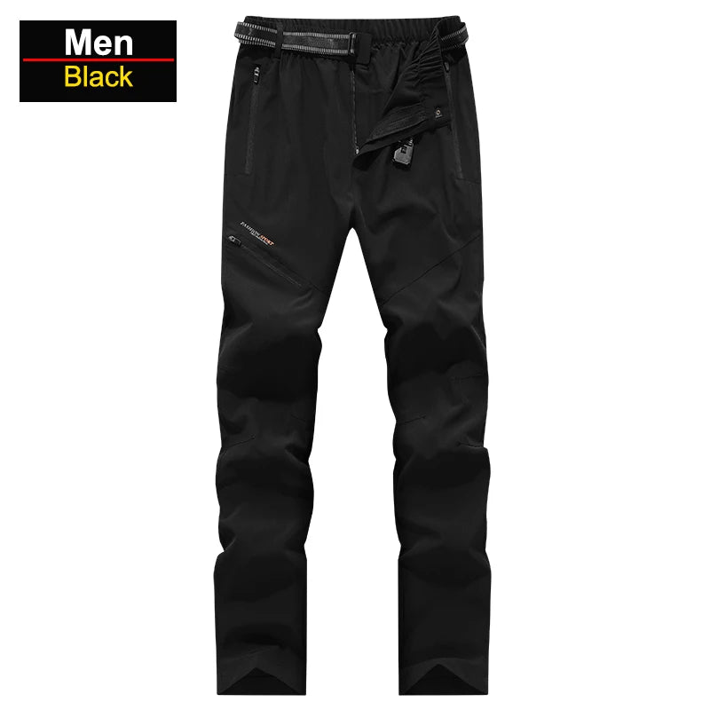 CHRLCK Men Women Waterproof Camping Hiking Pants Summer Quick Dry Trekking Climbing Fishing Sport Outdoor Trousers Women Breathable