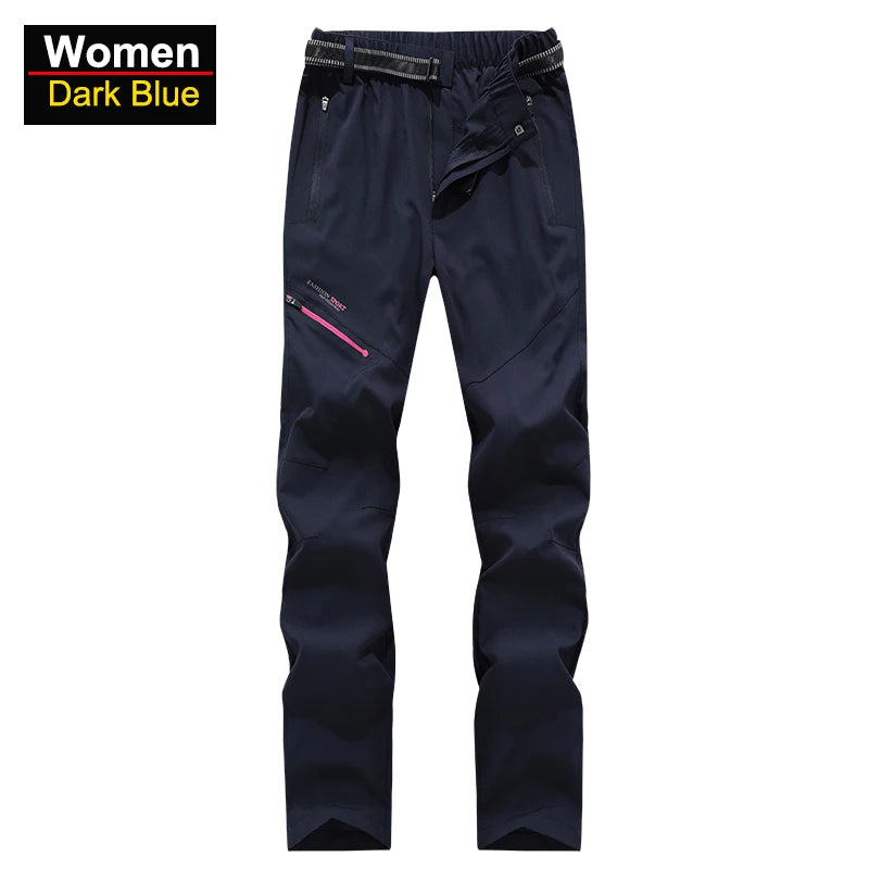 CHRLCK Men Women Waterproof Camping Hiking Pants Summer Quick Dry Trekking Climbing Fishing Sport Outdoor Trousers Women Breathable
