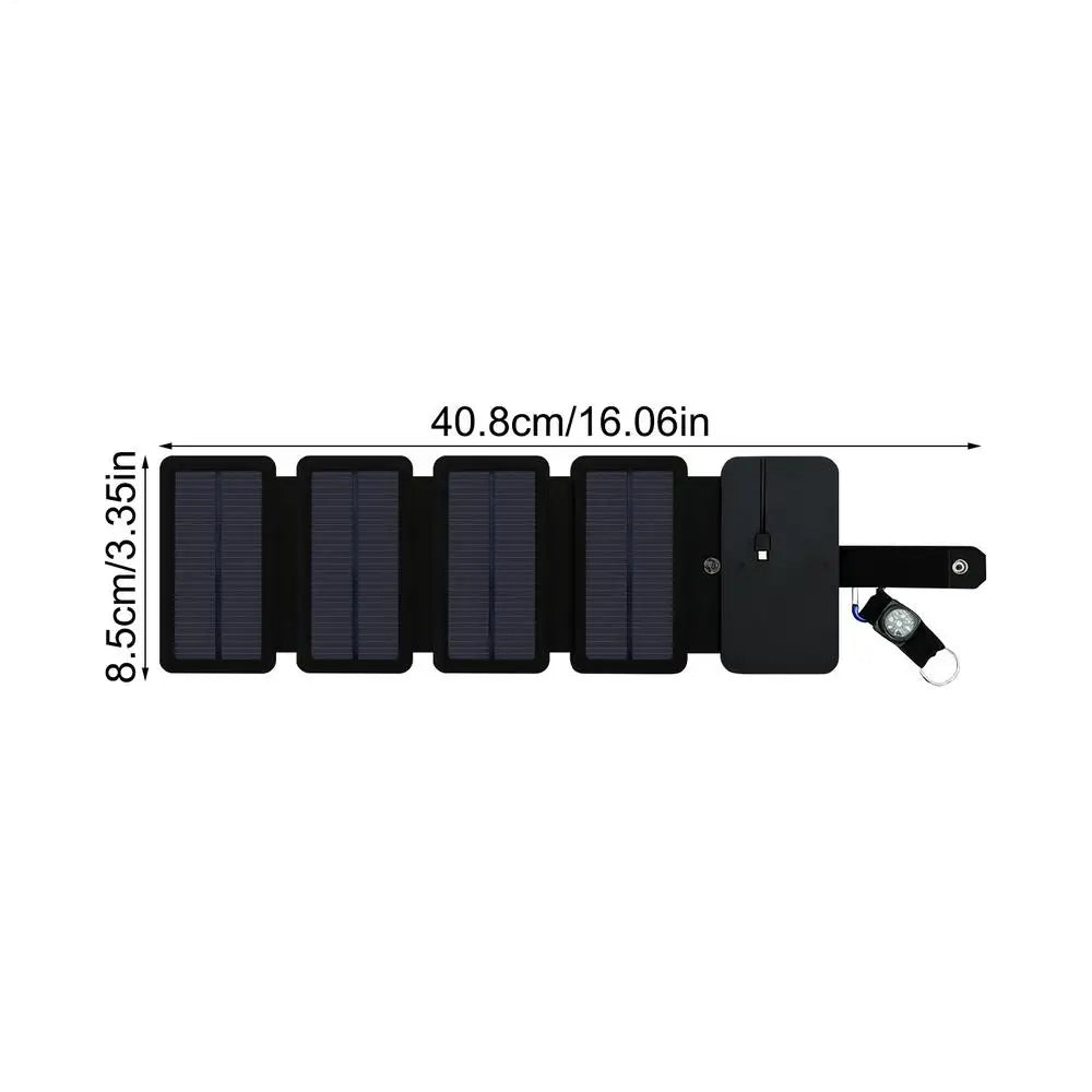 Solar Charger Portable Waterproof Cellphone Charging Device Folding USB Device Charger for Home Outdoor Car RV Hiking Explorer