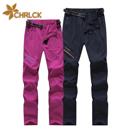 CHRLCK Men Women Waterproof Camping Hiking Pants Summer Quick Dry Trekking Climbing Fishing Sport Outdoor Trousers Women Breathable